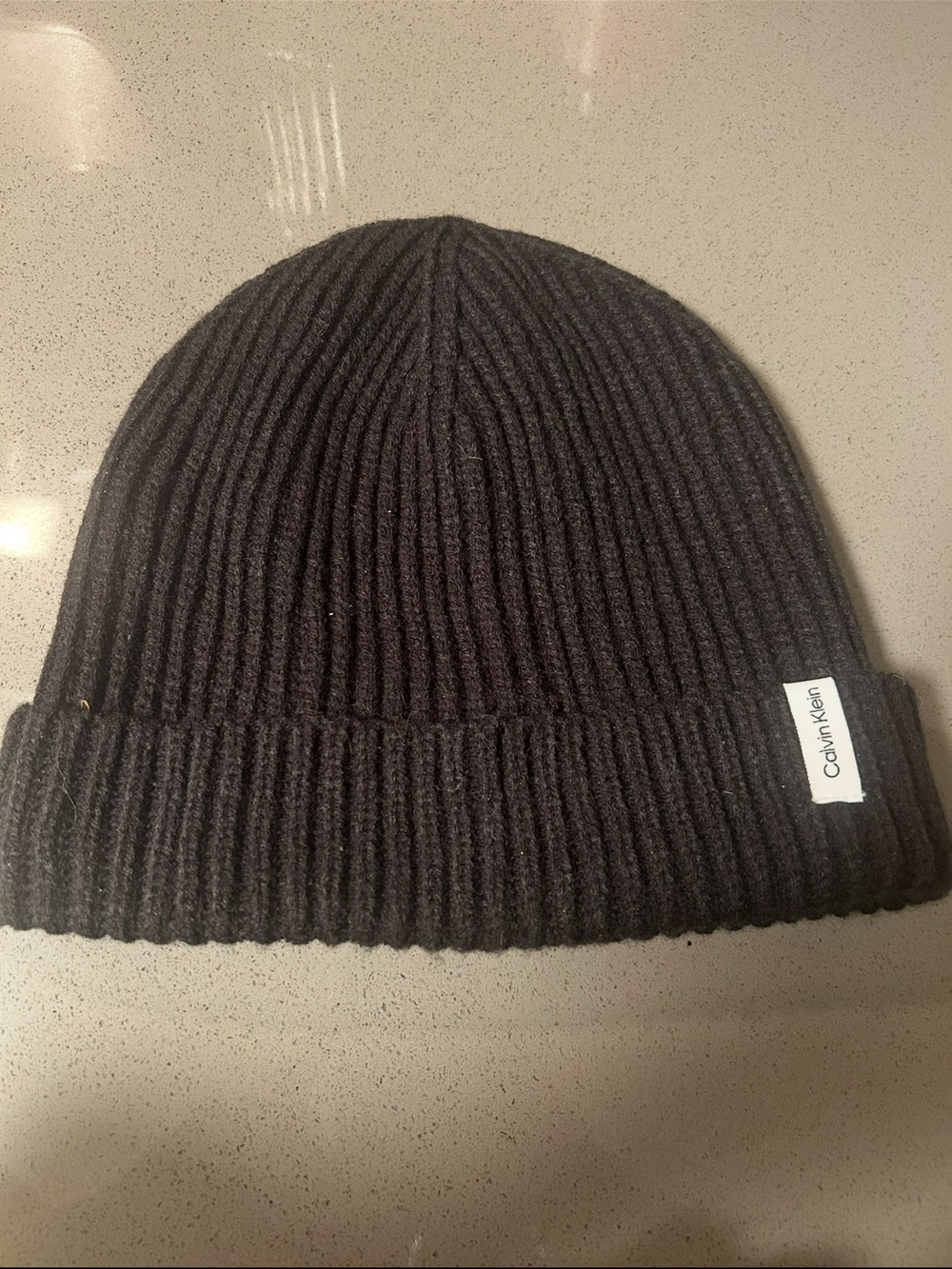 Calvin Klein unisex Rib Knit Beanie - Black